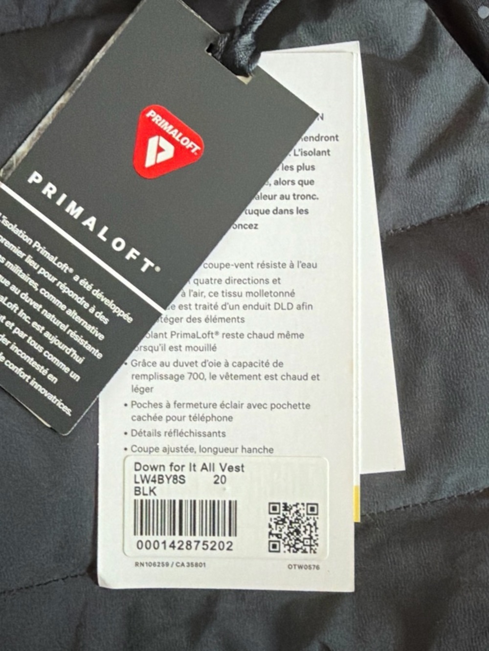 lululemon athletica Black Quilted Lightweight Vest - Picture 5 of 7